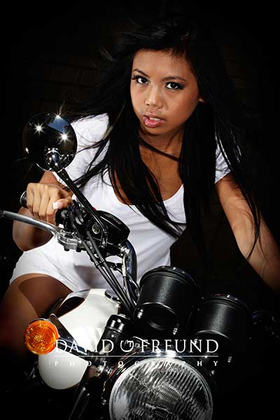 Biker Girl Stock Photography